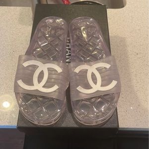 Chanel Authentic Transparent Slides 38